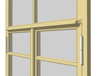 Classic frame window Free 3D model