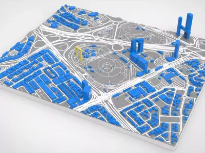 Cityscape Dubai UAE 3D model