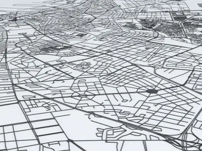 Casablanca Road Network and Streets 3D model
