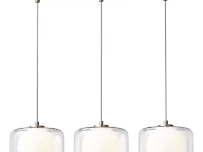 Capsule pendant lamp with transparent shades 3D model