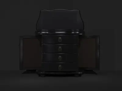 Classic Vintage Cabinet Table 3D model