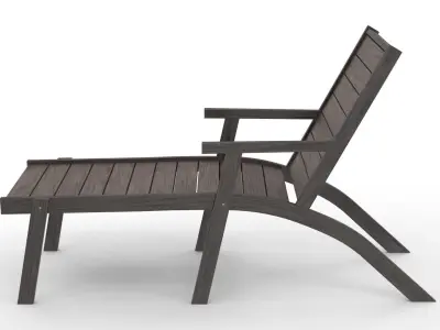 Deckchair Low-poly 3D model