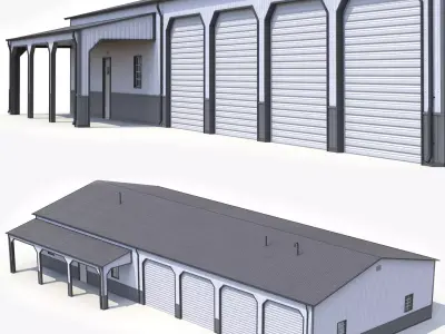 Industrial Building 34 PBR  Low-poly 3D model