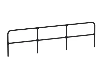 Metal fencing for embankment fence 3D model