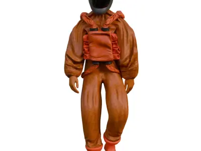 Space suit  Low-poly 3D model