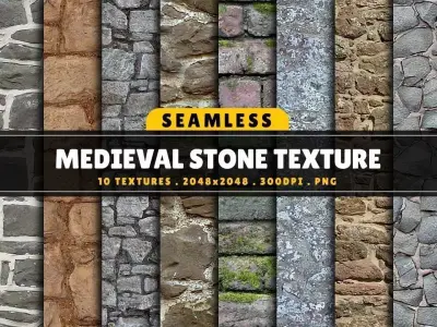 Texture Pack Seamless Medieval Stone Vol 01 Texture