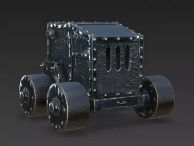 Iron Bastion Heavy Siege Ram 3D Model Low-poly 3D model