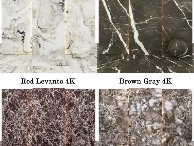 Marble 48 - Calacatta-Landscape-Red Levanto-BrownGray Texture