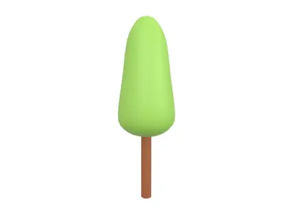Cartoon Tree v4 001 Low-poly 3D model