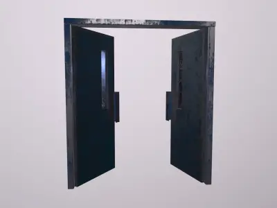 Door Game Ready Low Poly 3D Model Low-poly 3D model