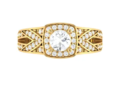Women Ring  Render 3dm STL OBJ FBX Details 3D print model 34