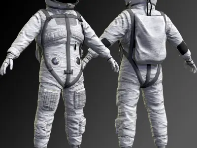 CS01 Space Suit Low-poly 3D model