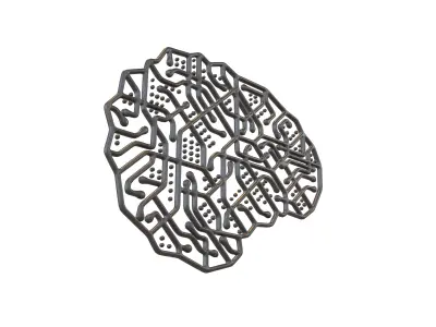 Electronic Circuit Brain v1 001 3D model