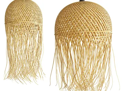 Bamboo Hanging Lights 3D model