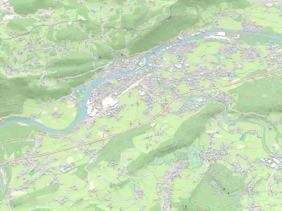 Cityscape Hallein Austria 3D model