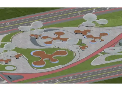 Modern Urban Park 3D model