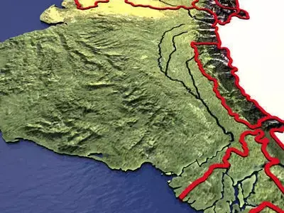 INDIA map of 3D model