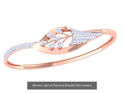 20 Women Light wt Diamond Bracelet 3dm renders  3D Model Pack