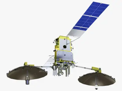 Artificial Satellite Loutch 5V 3D model