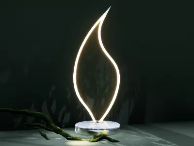 Feather Lamp Low-poly 3D model