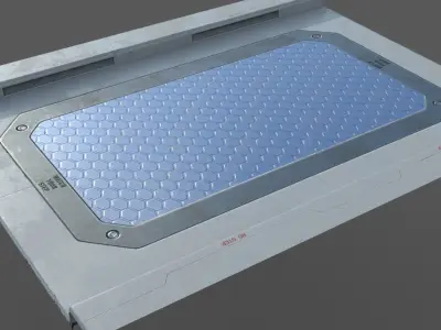 Sci Fi Floor Game Ready Lowpoly Low-poly 3D model