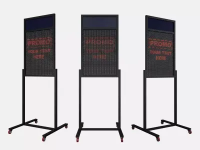 Display Stand Text Low-poly 3D model