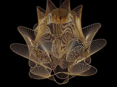 Terzani moire ceiling light 3d model 3D model