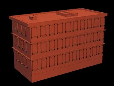 Stylized Building 3 - Mobile Game Asset Free low-poly 3D model