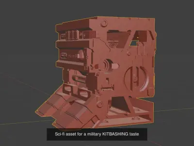 Sci-fi Kitbash - visor - tech - spaceship component - corridor 3D Model Pack