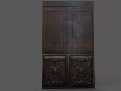 Old Wood Wall Low-poly 3D model buy
