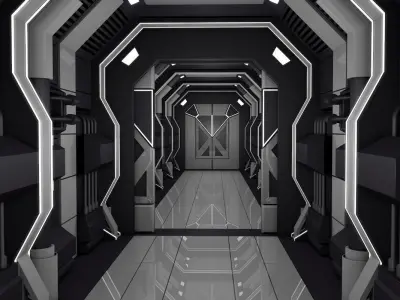 Sci Fi Corridor  3D model
