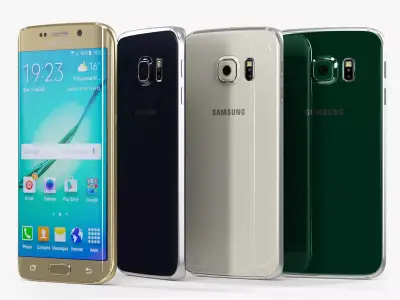 Samsung Galaxy S6 Edge Low-poly 3D model
