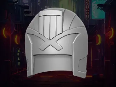 Judge Dredd fan art 3D printable file for action figures  3D print model