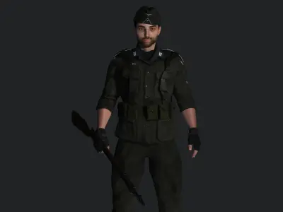 AAA 3D REALISTIC MALE CHARACTER - MILITARY ARMY OUTFIT