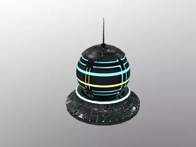 Cyberpunk City - Building 48 Low-poly 3D model