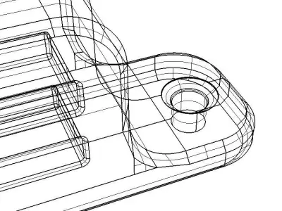 Magnetic door catch simple design 3D model