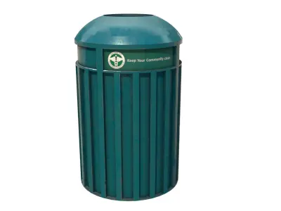LowPoly Trash Can Free 3D model Low-poly 3D model