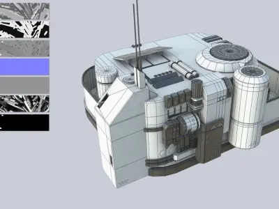 Scifi house Low-poly 3D model buy