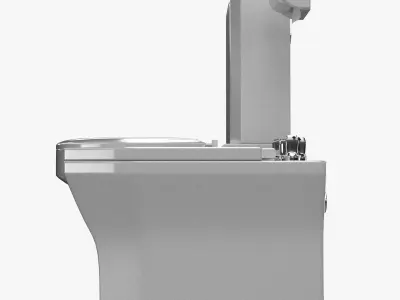 Toilet And Bidet 3D model