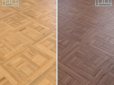 Parquet - Laminate - Wooden floor 2 in 1 Low-poly 3D model 131