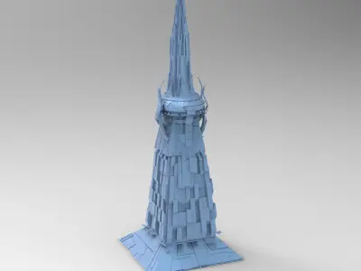 Great Giza Molten lava pyramid Tower collection Low-poly 3D model