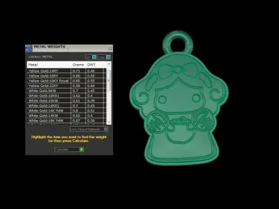 Kids Pendants 3dm STL OBJ FBX Renders Details 3D print model 10