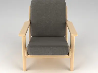 Hans J Wegner Arm Chair 3D model