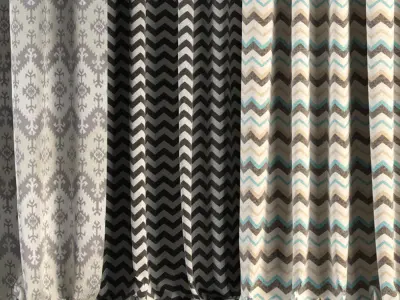 Curtain Set 90 3D model