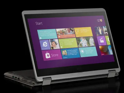 Acer Aspire R 14 R3 471T convertible hybrid laptop Low-poly 3D model