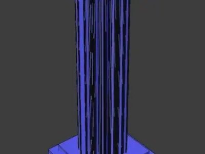 Comun Greek Column Low-poly 3D model