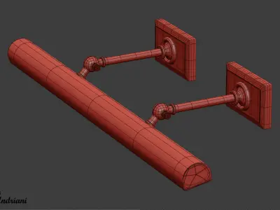 Cabinet Makers Picture Light Low-poly 3D model