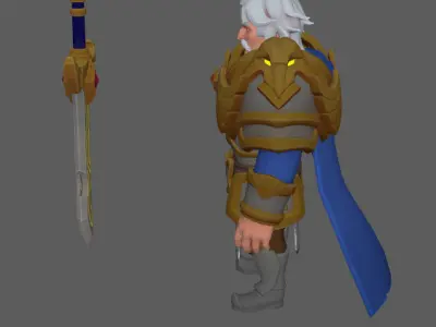 Warcraft Saint Light Guardian High Model Low-poly 3D model