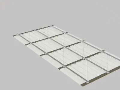 BIM-GC-Hinge Down Suspended Metal Ceiling -From Architect- 3D model