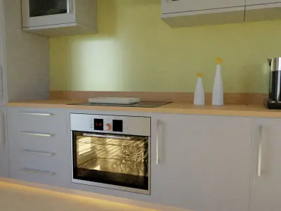 Kitchen with table and chairs 3D model